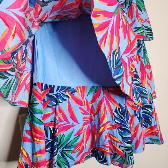 NWT Tabitha Brown × Target Pull On Tiered Vibrant Tropical Floral Midi Skirt XXS - Picture 13 of 14
